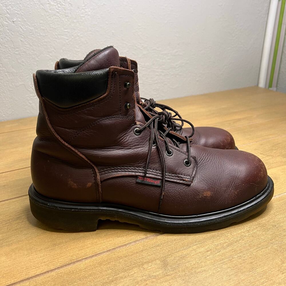Red Wing 606 Leather Work Boots Soft Toe EH USA Made Brown Men’s Size 14 E2